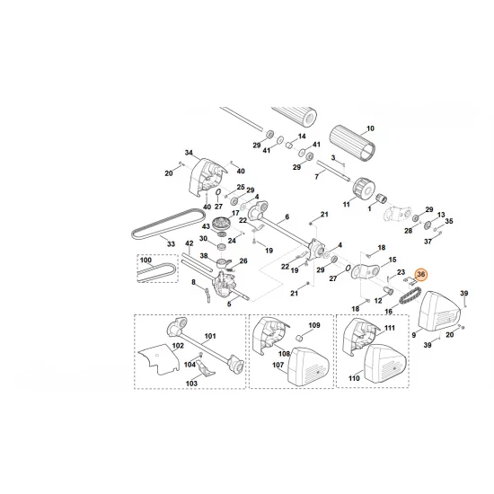 STIHL   Zamek łańcucha 3/8
